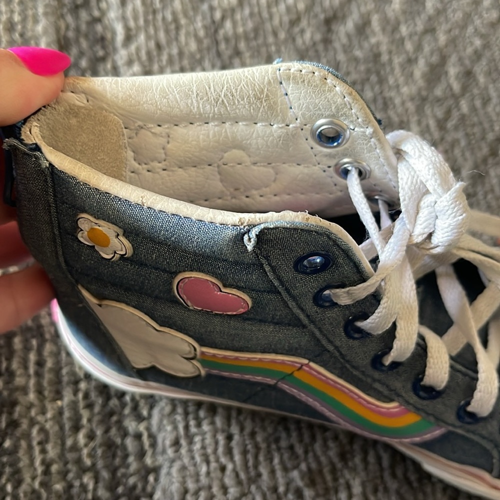 Vans rainbow high top kids size 1 - Picture 7 of 8